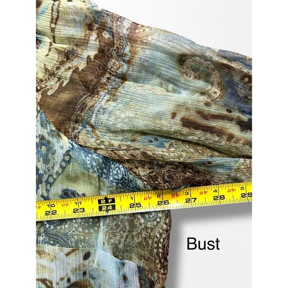 Coldwater Creek Gauzy Abstract Blouse, Size 2X - Picture 8 of 9